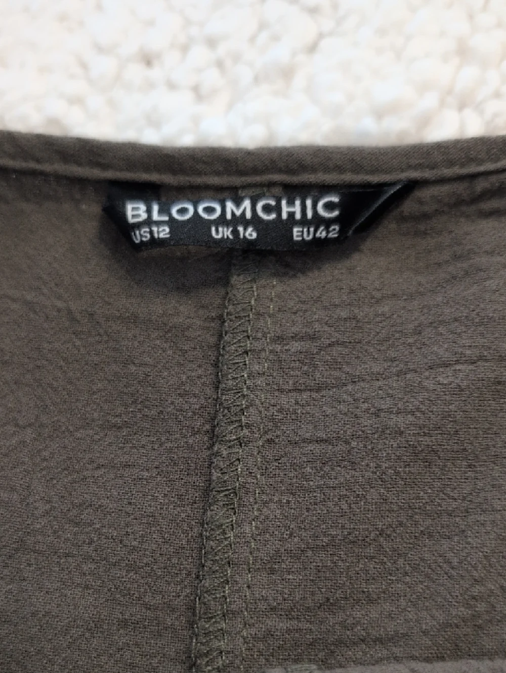 BloomChic Olive Ruffle-Strap Dress - Picture 2 of 3